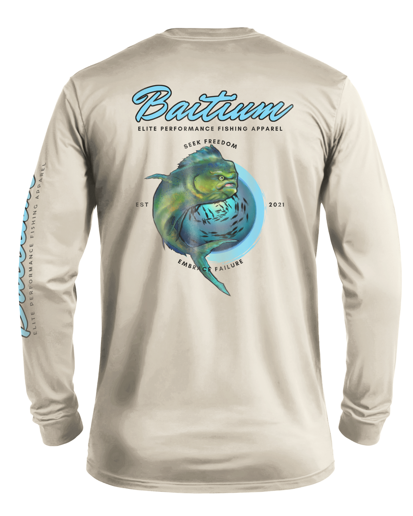Baitium UPF 50+ Long Sleeve Fishing Shirt - Octopus, Marlin, Mahi Mahi