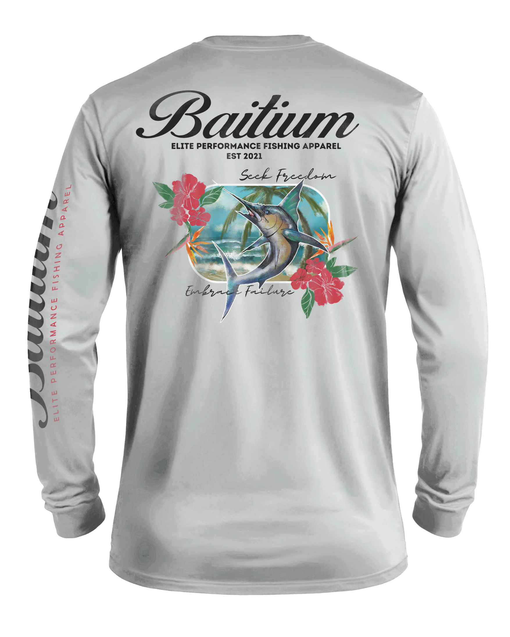 Baitium UPF 50+ Long Sleeve Fishing Shirt - Octopus, Marlin, Mahi Mahi