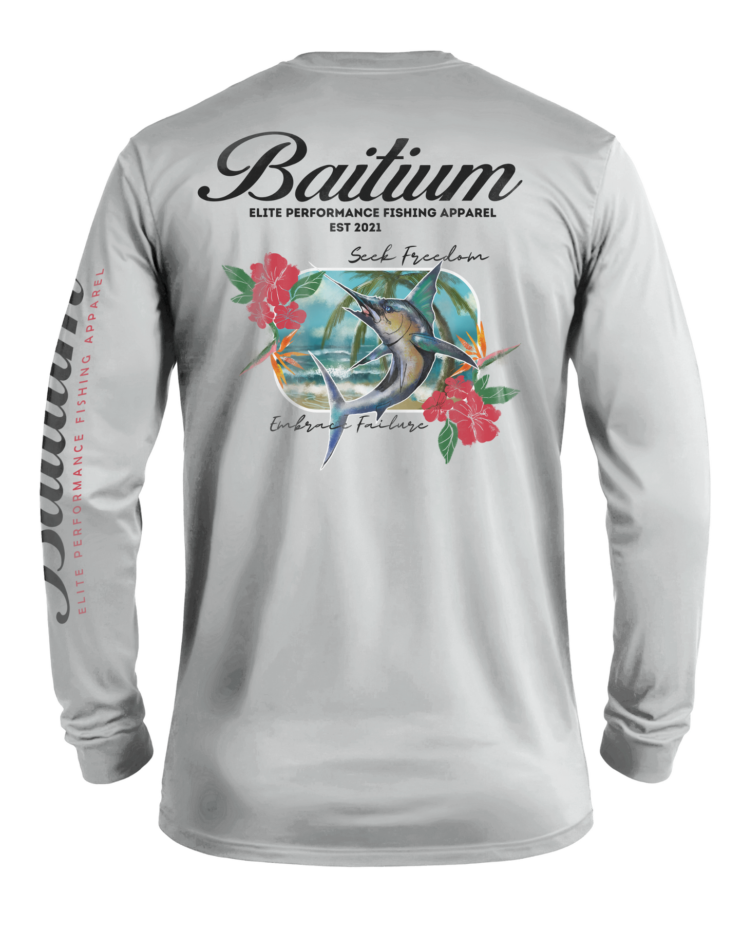 Baitium UPF 50+ Long Sleeve Fishing Shirt - Octopus, Marlin, Mahi Mahi