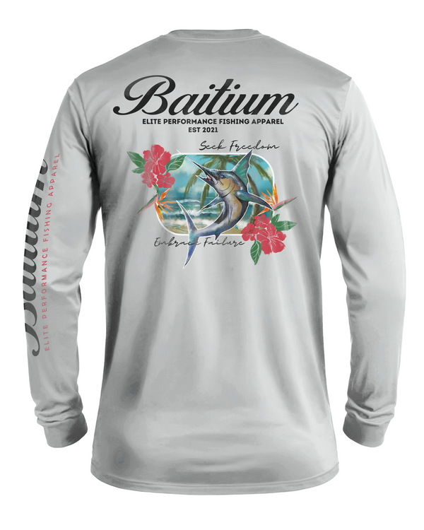 Baitium UPF 50+ Long Sleeve Fishing Shirt - Octopus, Marlin, Mahi Mahi