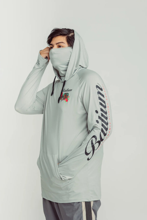 Baitium UPF 50+ Hooded Long Sleeve Fishing Shirt - Octopus, Marlin, Mahi Mahi