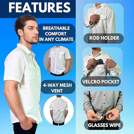 Baitium Button Up Fishing Shirts: UPF 50+ Performance Meets Comfort button up fishing shirts