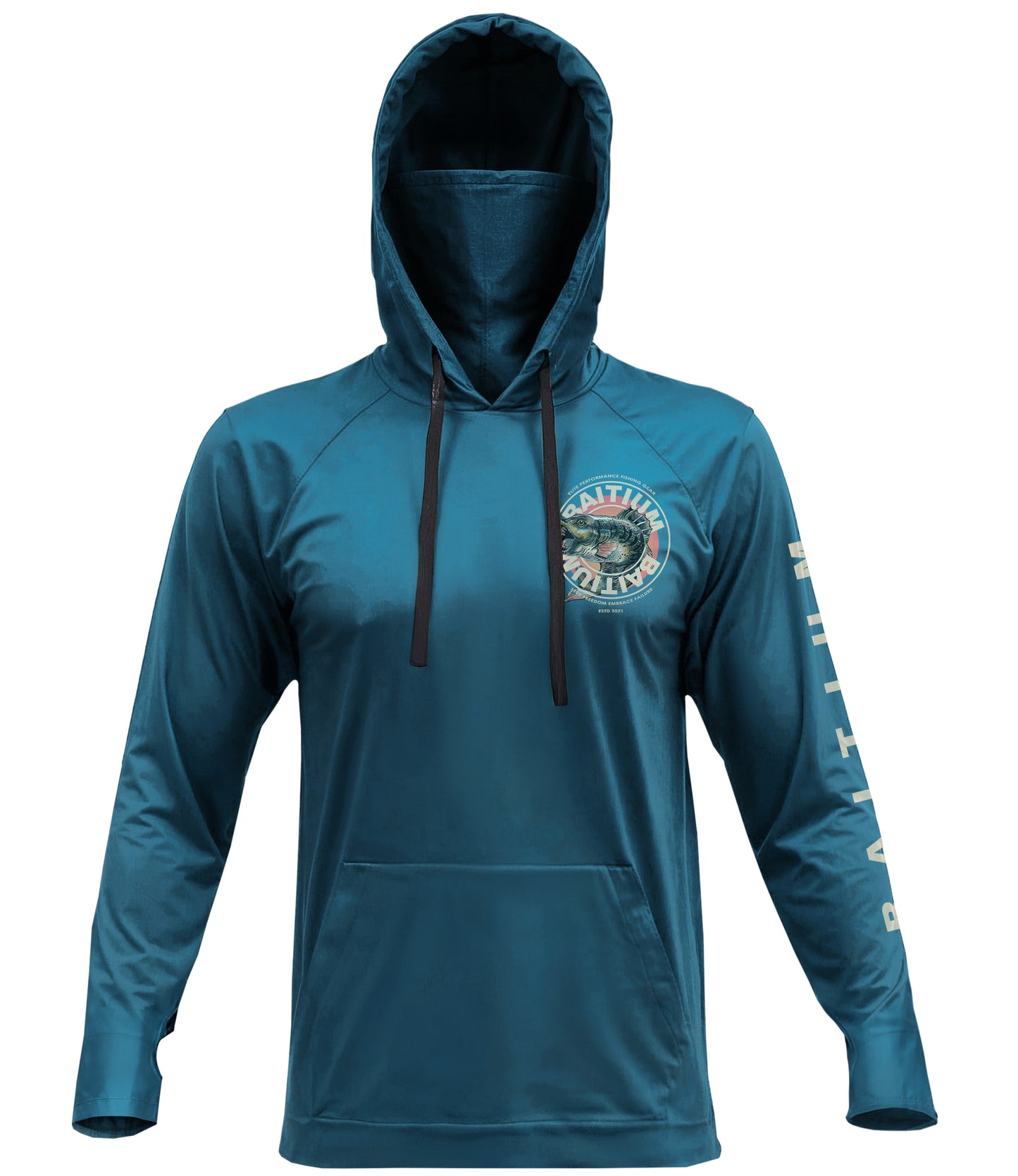 Baitium UPF 50+ Hooded Long Sleeve Fishing Shirt - bass, salmon, trout