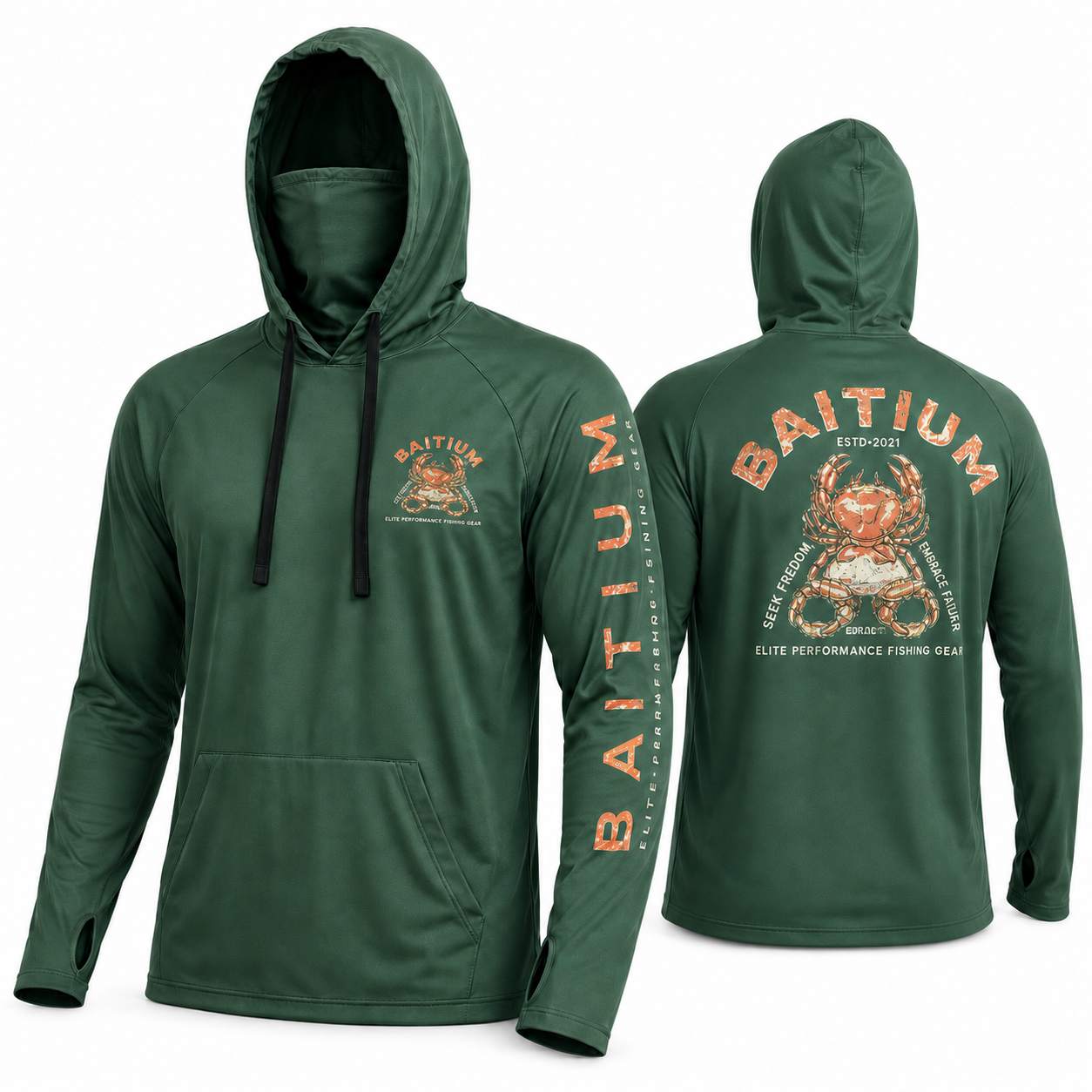 Baitium UPF 50+ Hooded Long Sleeve Fishing Shirt