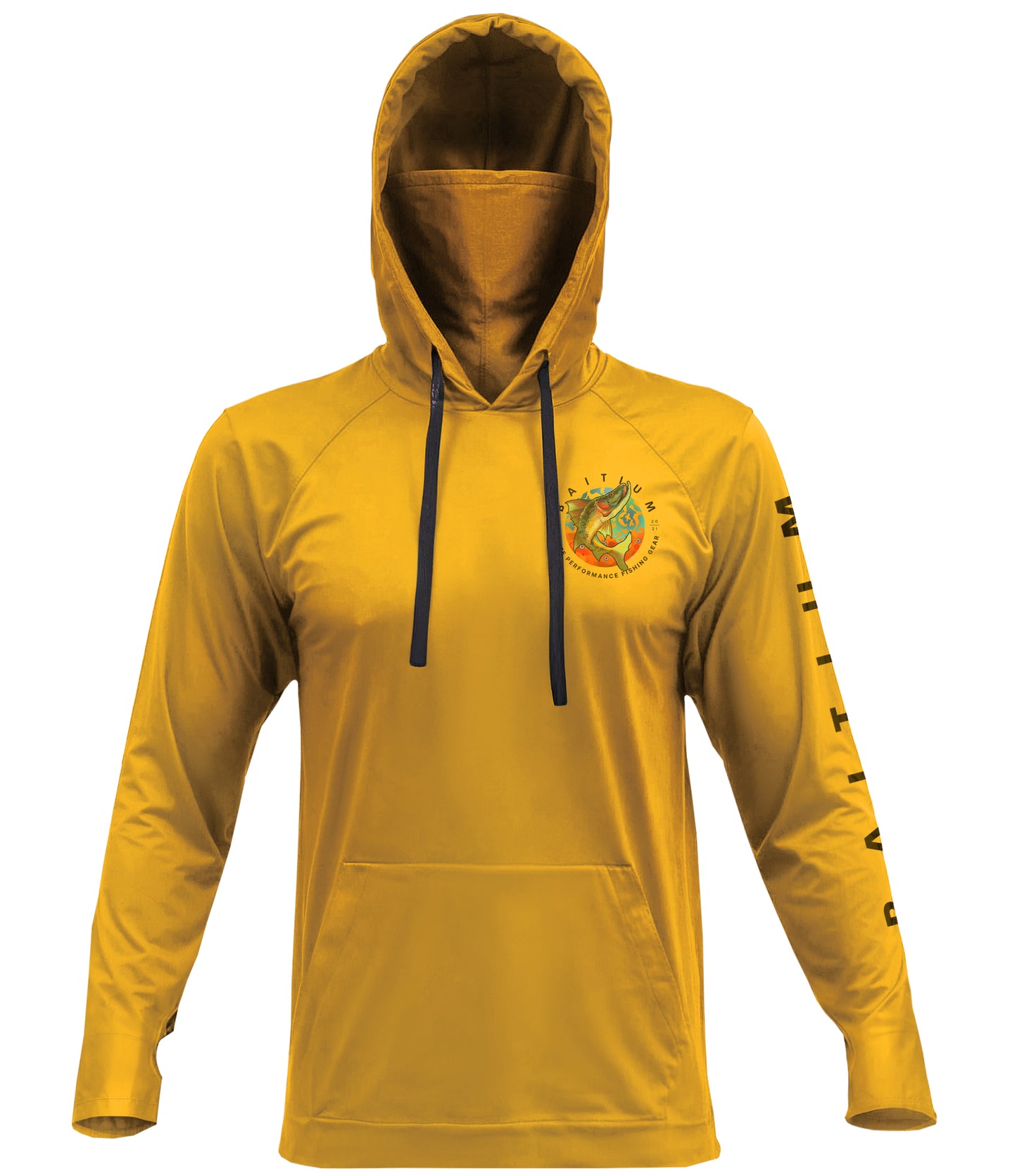 Baitium UPF 50+ Hooded Long Sleeve Fishing Shirt - bass, salmon, trout