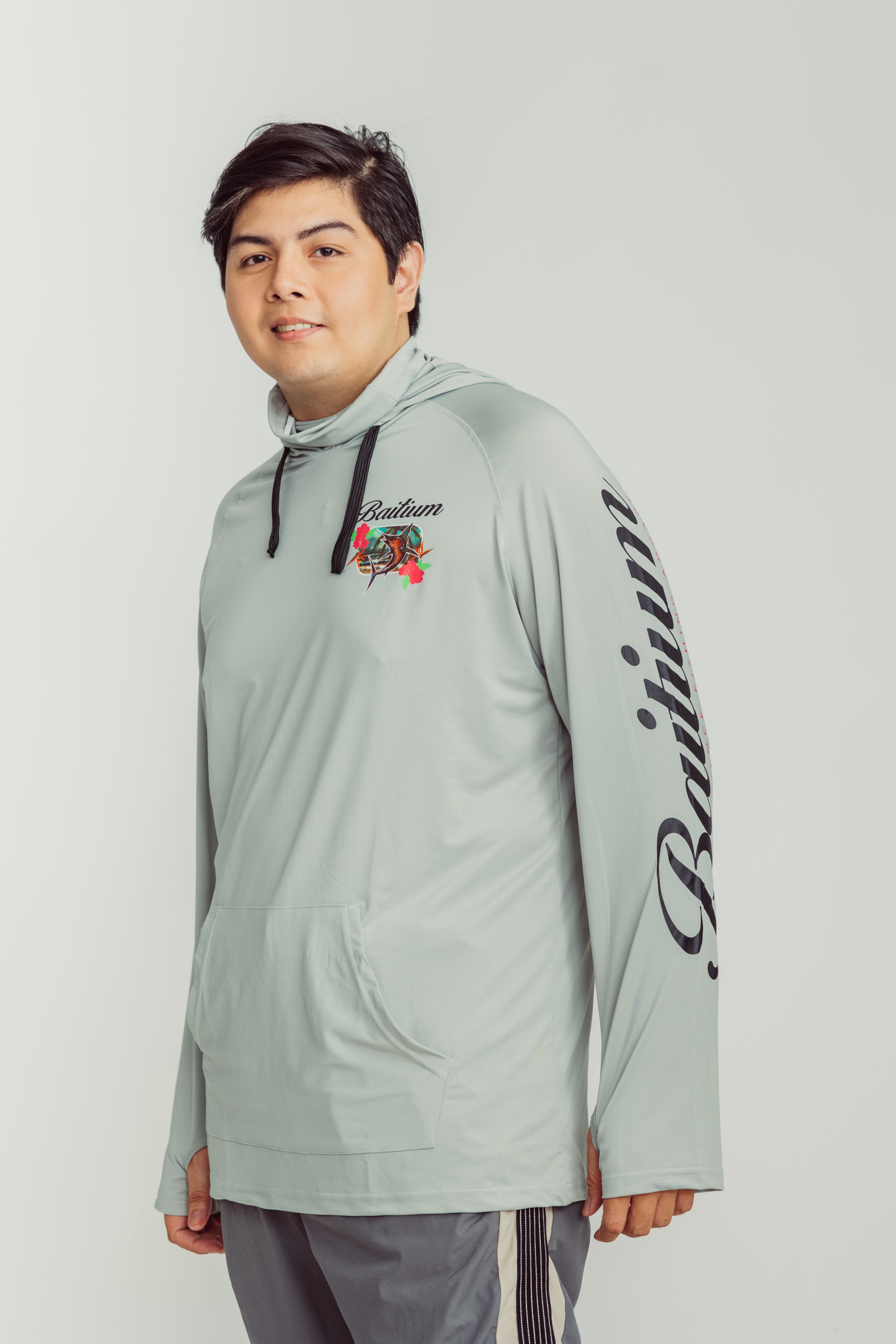 Baitium Hooded Fishing Shirt: Stylish Protection for Anglers - Sea Life Design hooded fishing shirt