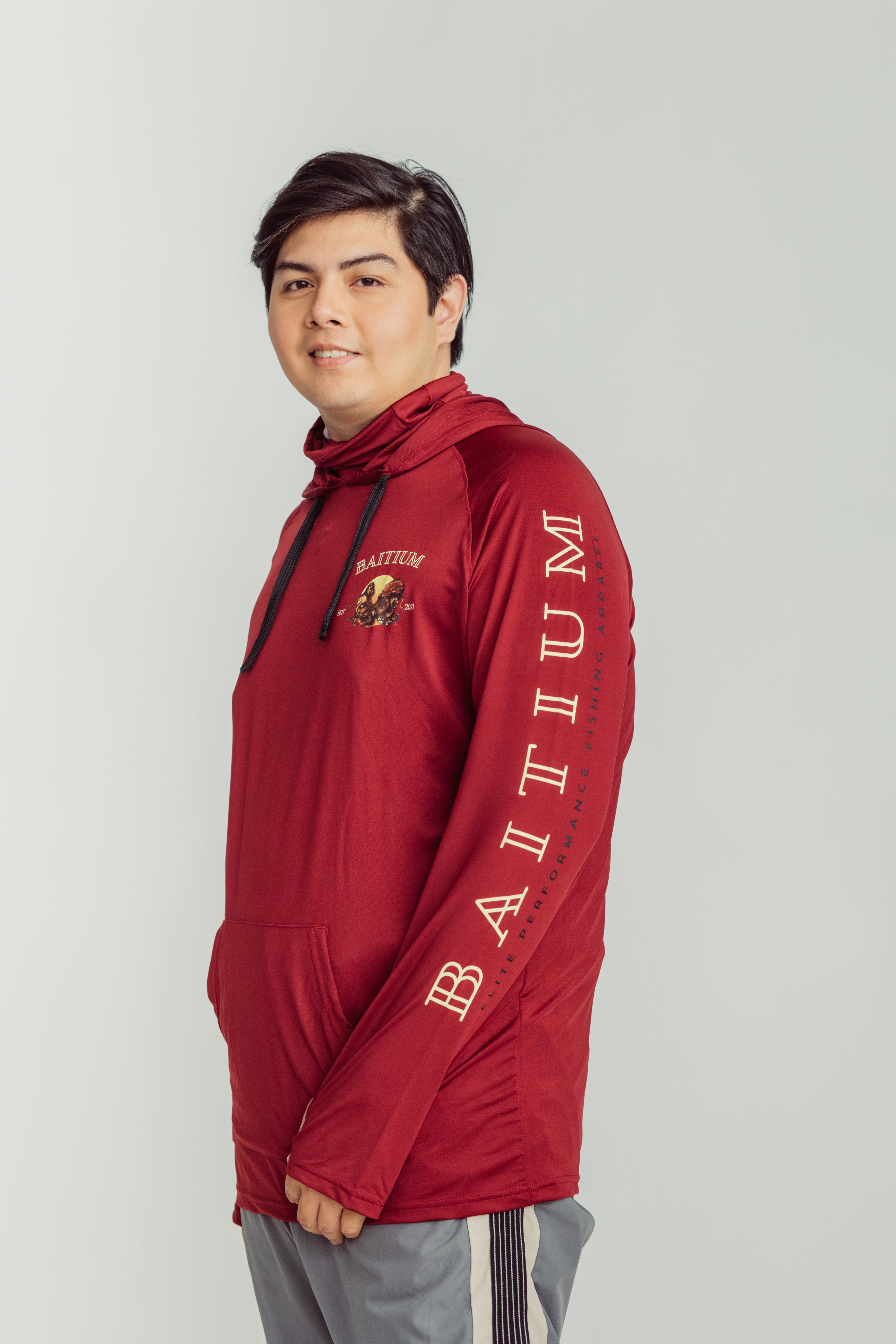 Baitium Hooded Fishing Shirt: Stylish Protection for Anglers - Sea Life Design hooded fishing shirt