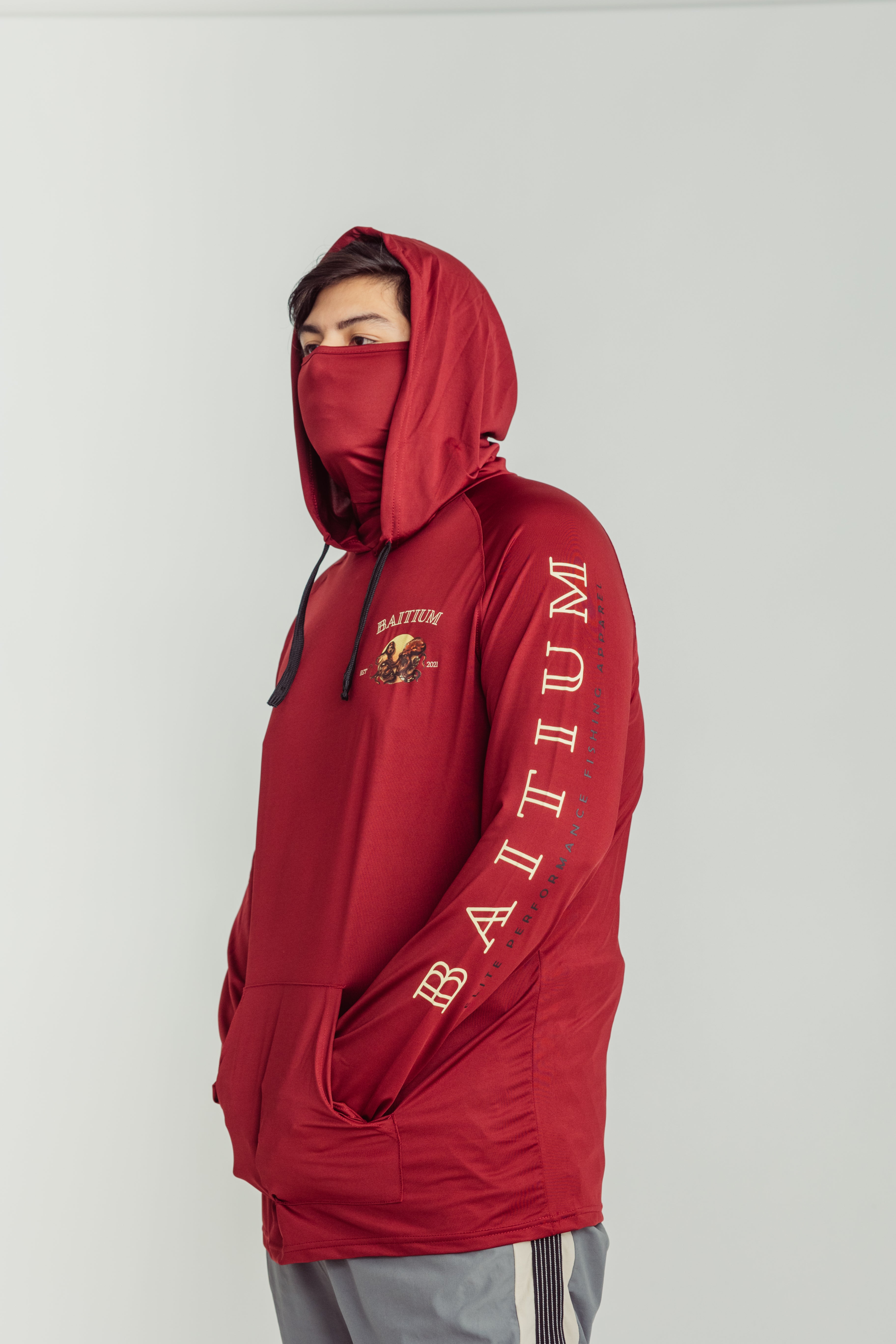 Baitium Hooded Fishing Shirt: Stylish Protection for Anglers - Sea Life Design hooded fishing shirt