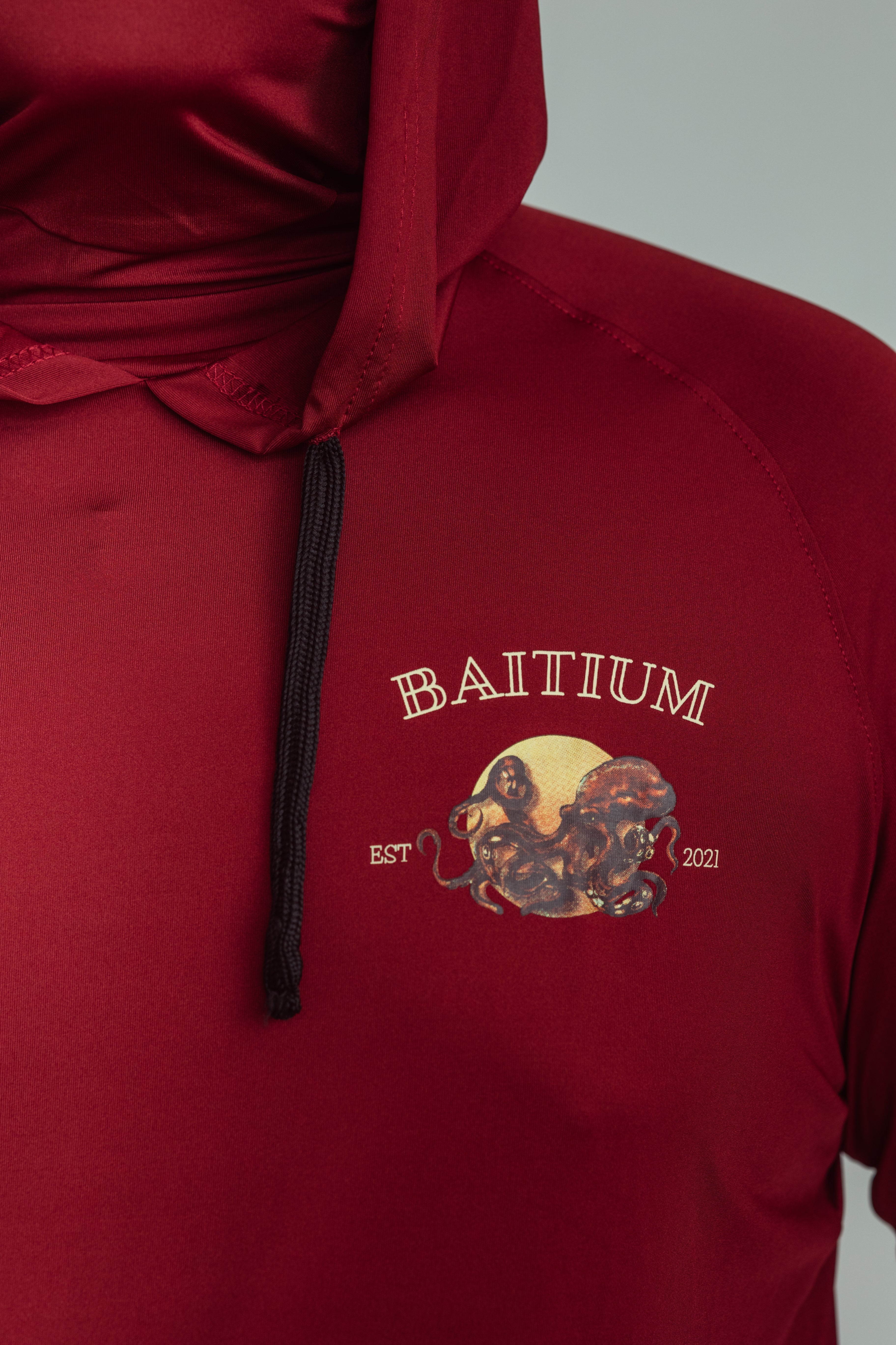Baitium Hooded Fishing Shirt: Stylish Protection for Anglers - Sea Life Design hooded fishing shirt