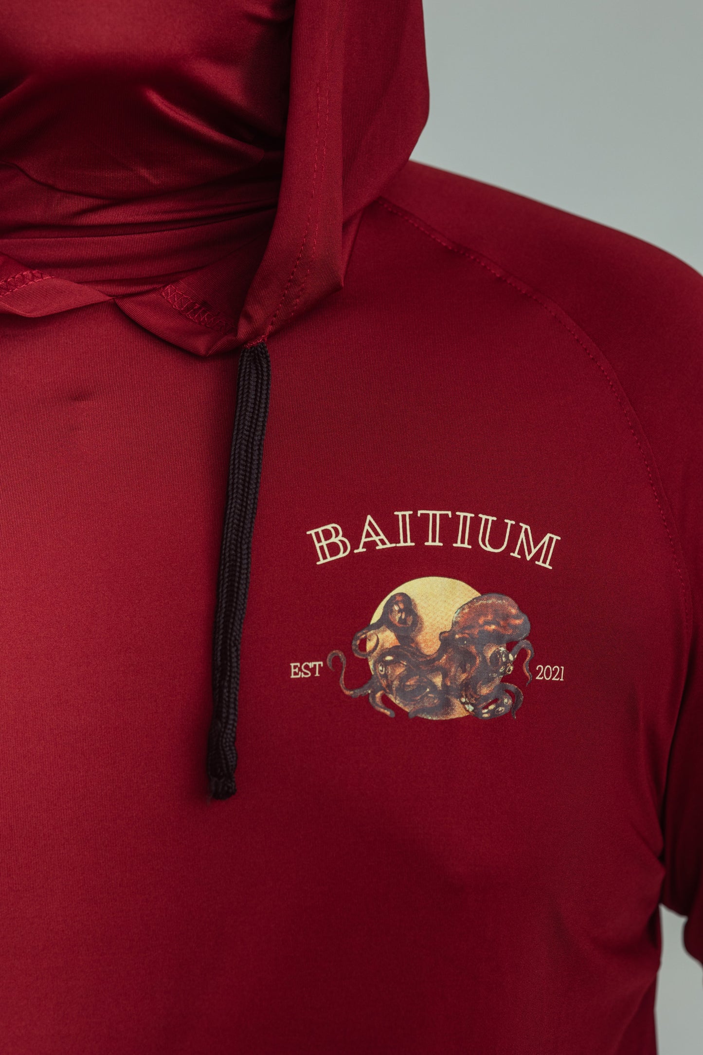 Baitium Hooded Fishing Shirt: Stylish Protection for Anglers - Sea Life Design hooded fishing shirt