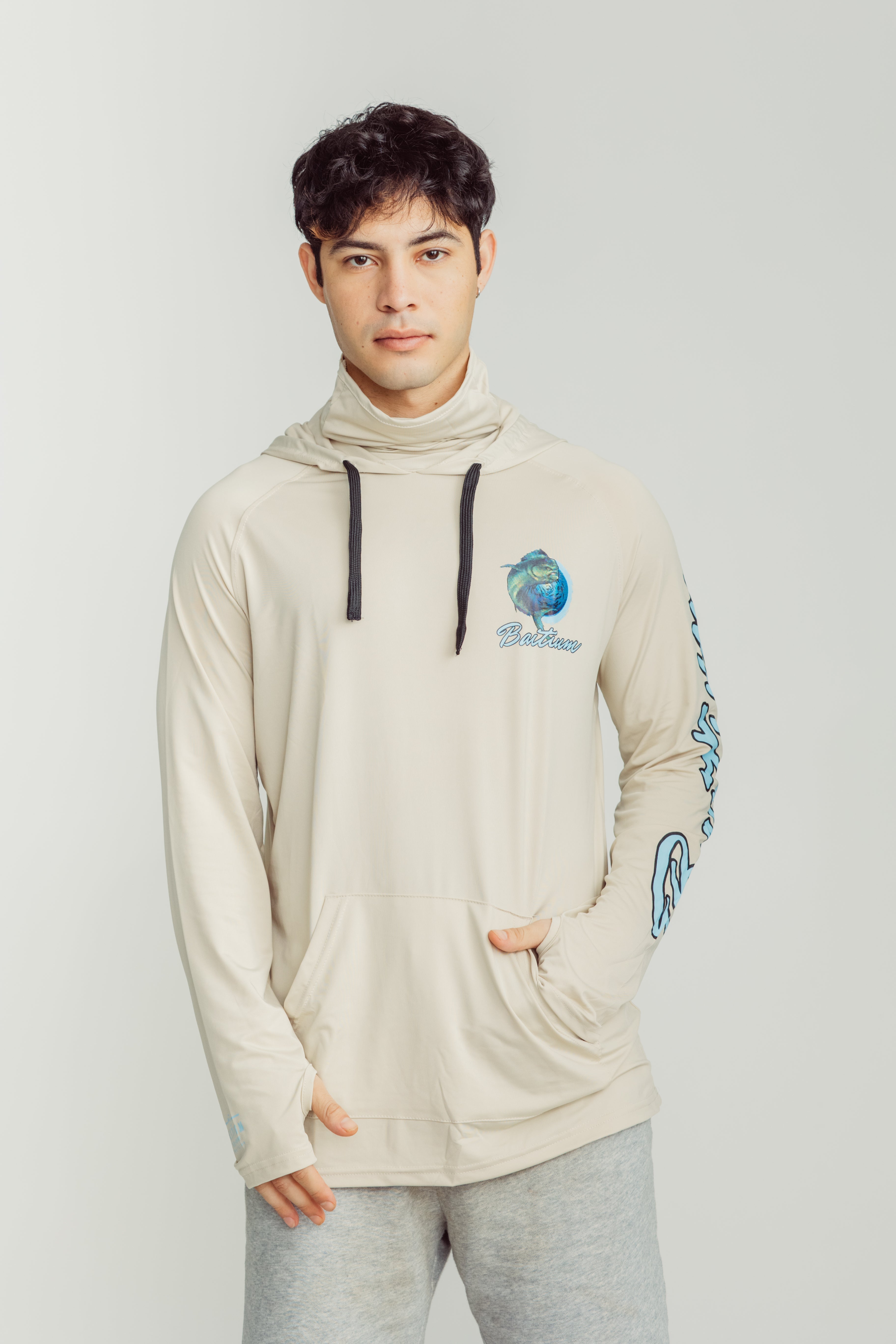 Baitium Hooded Fishing Shirt: Stylish Protection for Anglers - Sea Life Design hooded fishing shirt