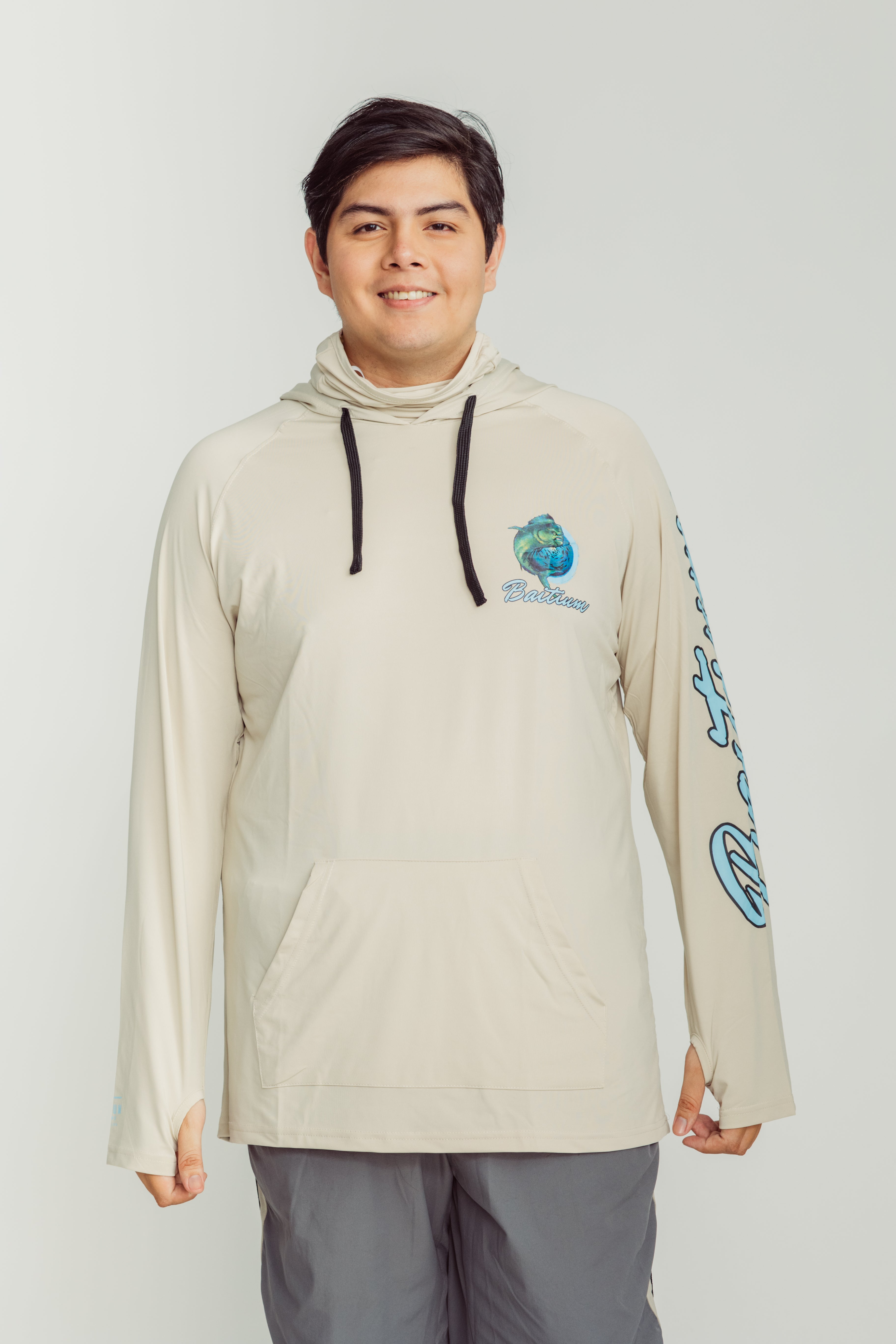 Baitium Hooded Fishing Shirt: Stylish Protection for Anglers - Sea Life Design hooded fishing shirt