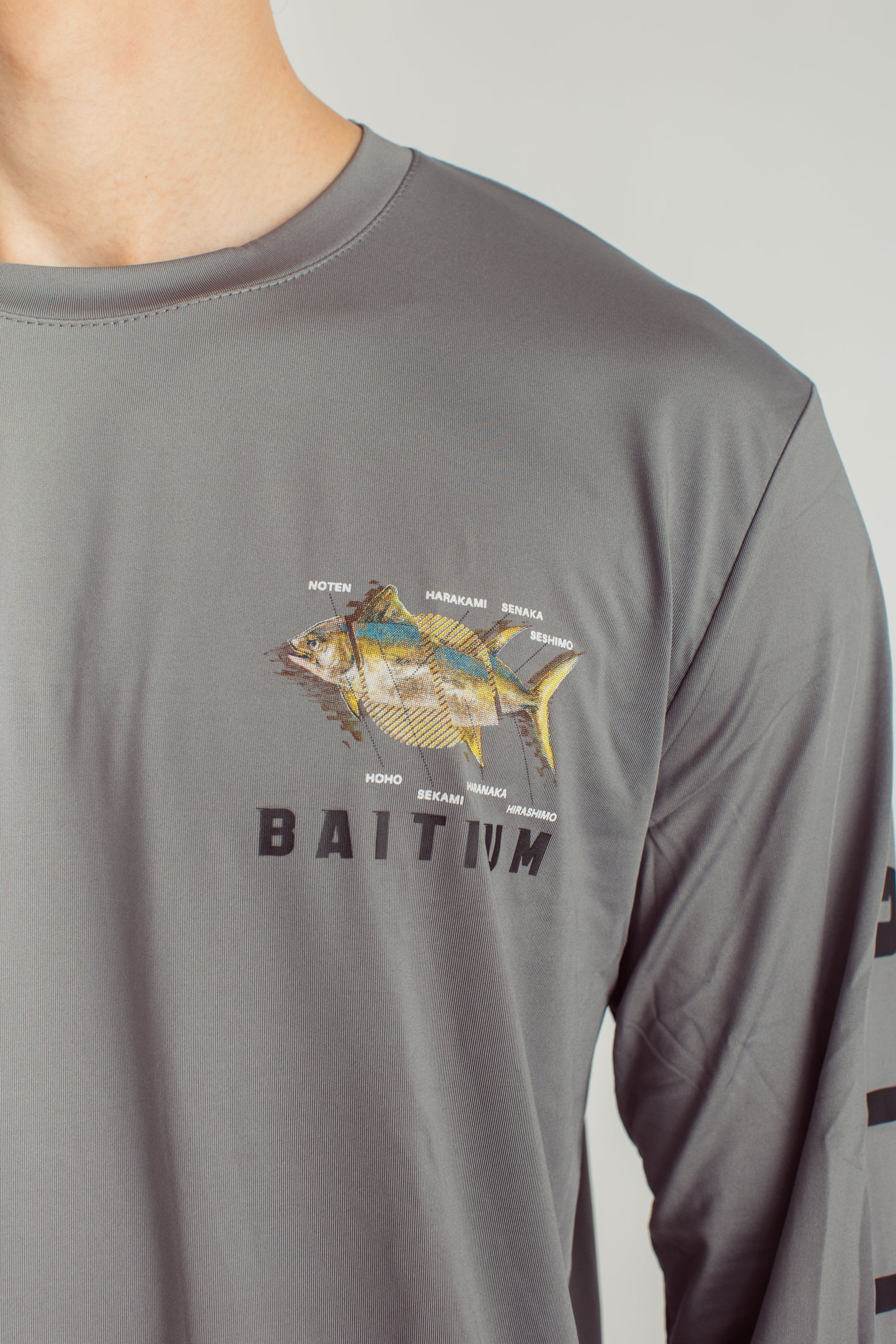 Baitium Fishing Shirt with Hand-Drawn Tuna Design | Deconstructed Series fishing shirt