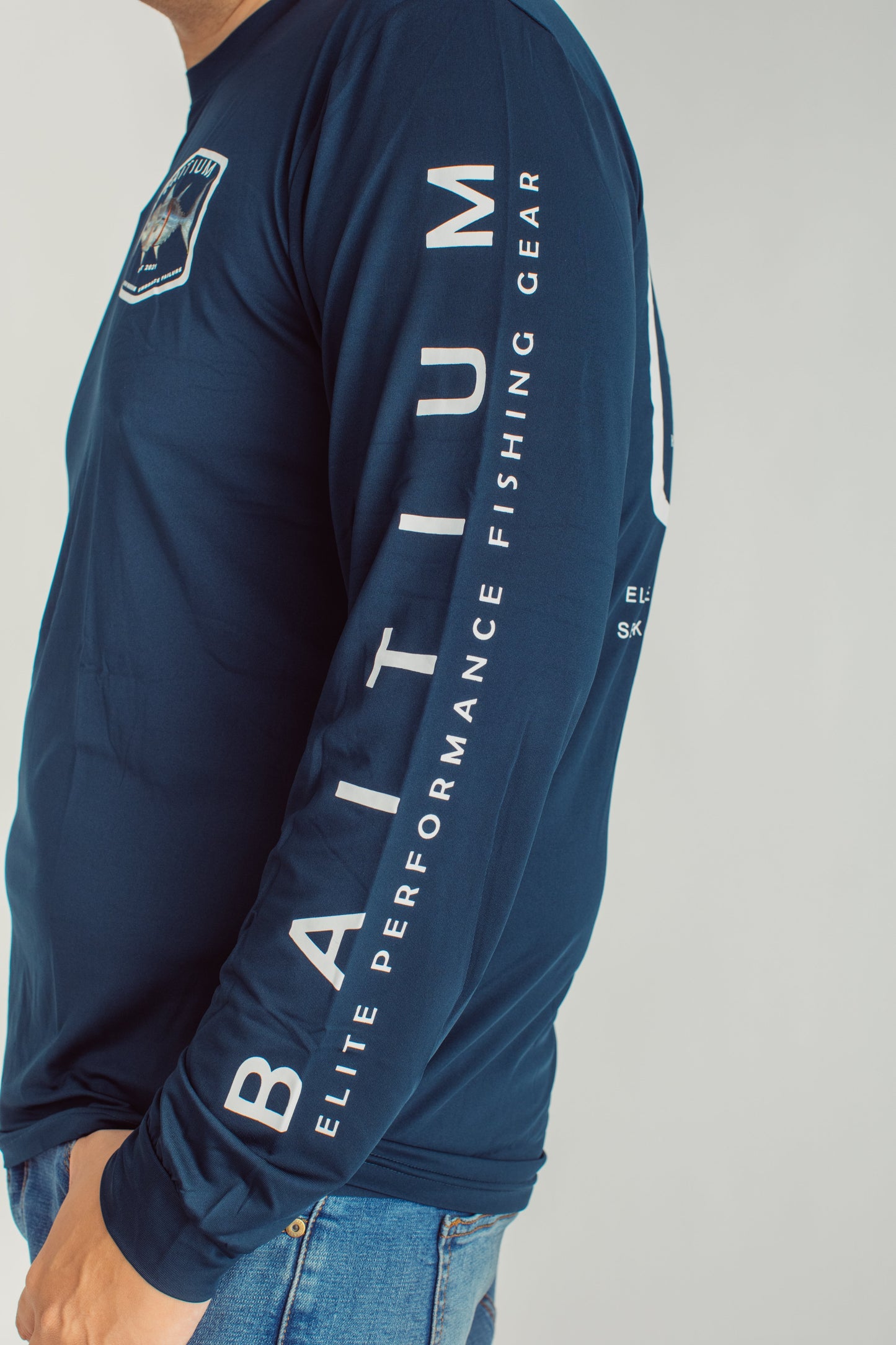 Baitium Fishing Shirt with Hand-Drawn Tuna Design | Deconstructed Series fishing shirt