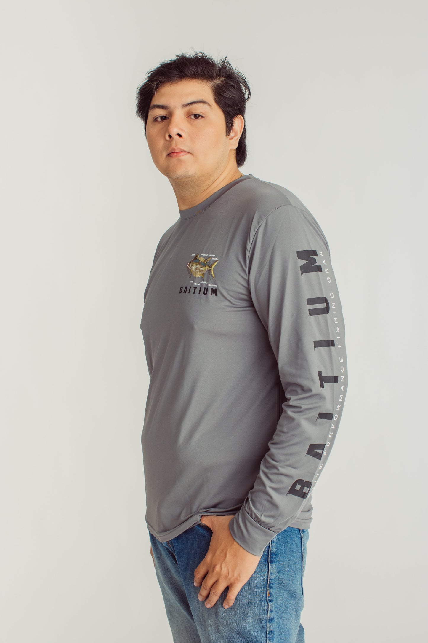 Baitium Fishing Shirt with Hand-Drawn Tuna Design | Deconstructed Series fishing shirt