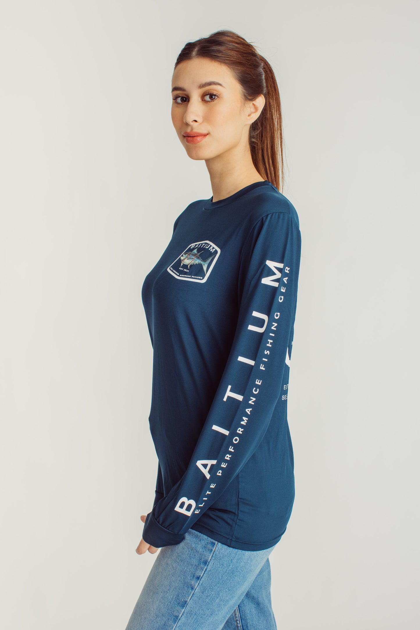 Baitium Fishing Shirt with Hand-Drawn Tuna Design | Deconstructed Series fishing shirt