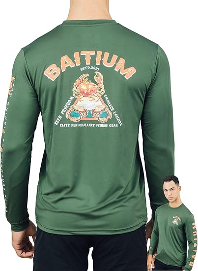 Baitium Long Sleeve Fishing Shirt | UPF 50 Sun Protection long sleeve fishing shirt