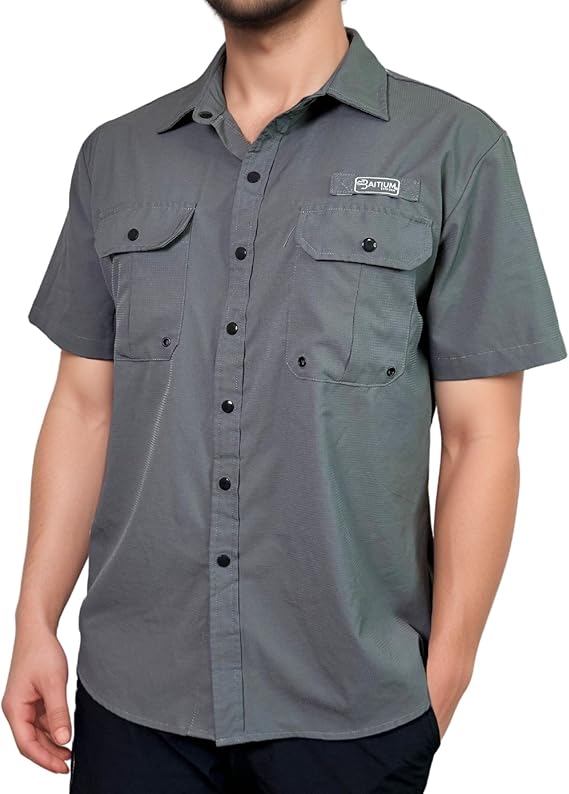 Baitium eco-friendly button up fishing shirts for outdoor adventures