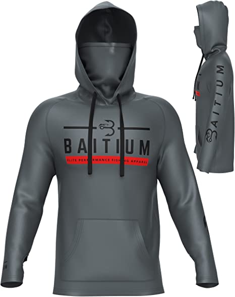 Baitium fishing shirts with hood and UPF 50+ protection for angling adventures