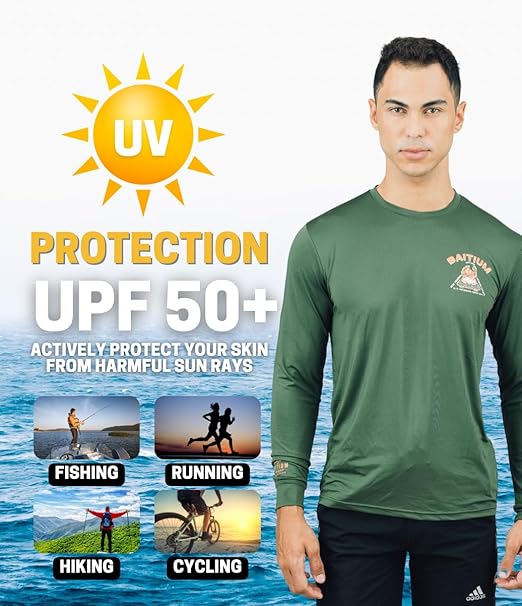 Baitium Long Sleeve Fishing Shirt | UPF 50 Sun Protection long sleeve fishing shirt