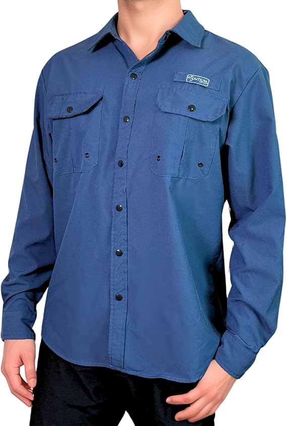 Baitium Fishing Shirts Button Up: UPF 50+ Performance Long Sleeve fishing shirts button up