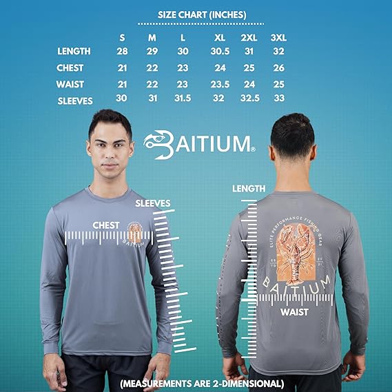 Baitium Long Sleeve Fishing Shirt | UPF 50 Sun Protection long sleeve fishing shirt