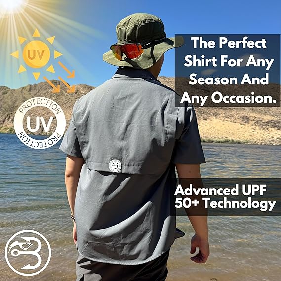 Baitium eco-friendly button up fishing shirts for outdoor adventures