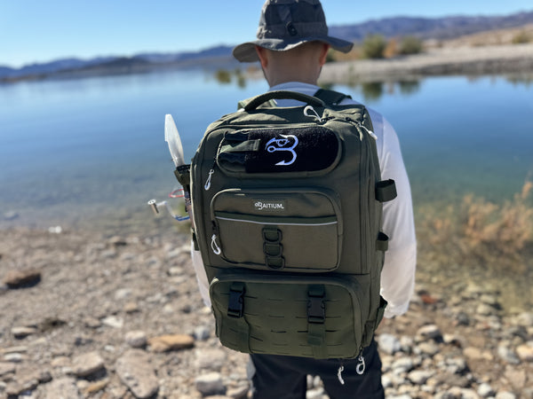 Baitium All-In-One Fishing Tackle Backpack - 4 Trays Included