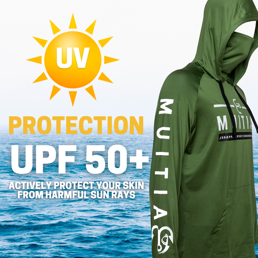 Original Baitium Hooded  UPF 50+ Performance Long Sleeve Set (3) Fishing Shirts