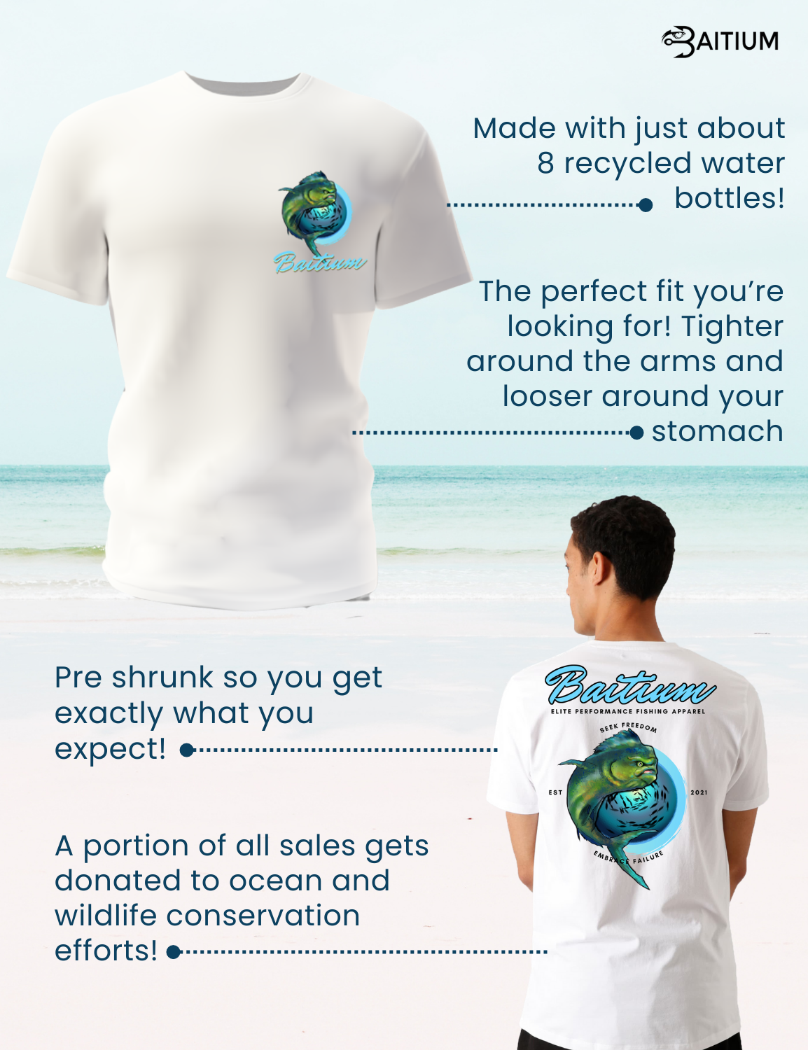 The Majestic Mahi Mahi Performance Fishing T Shirt