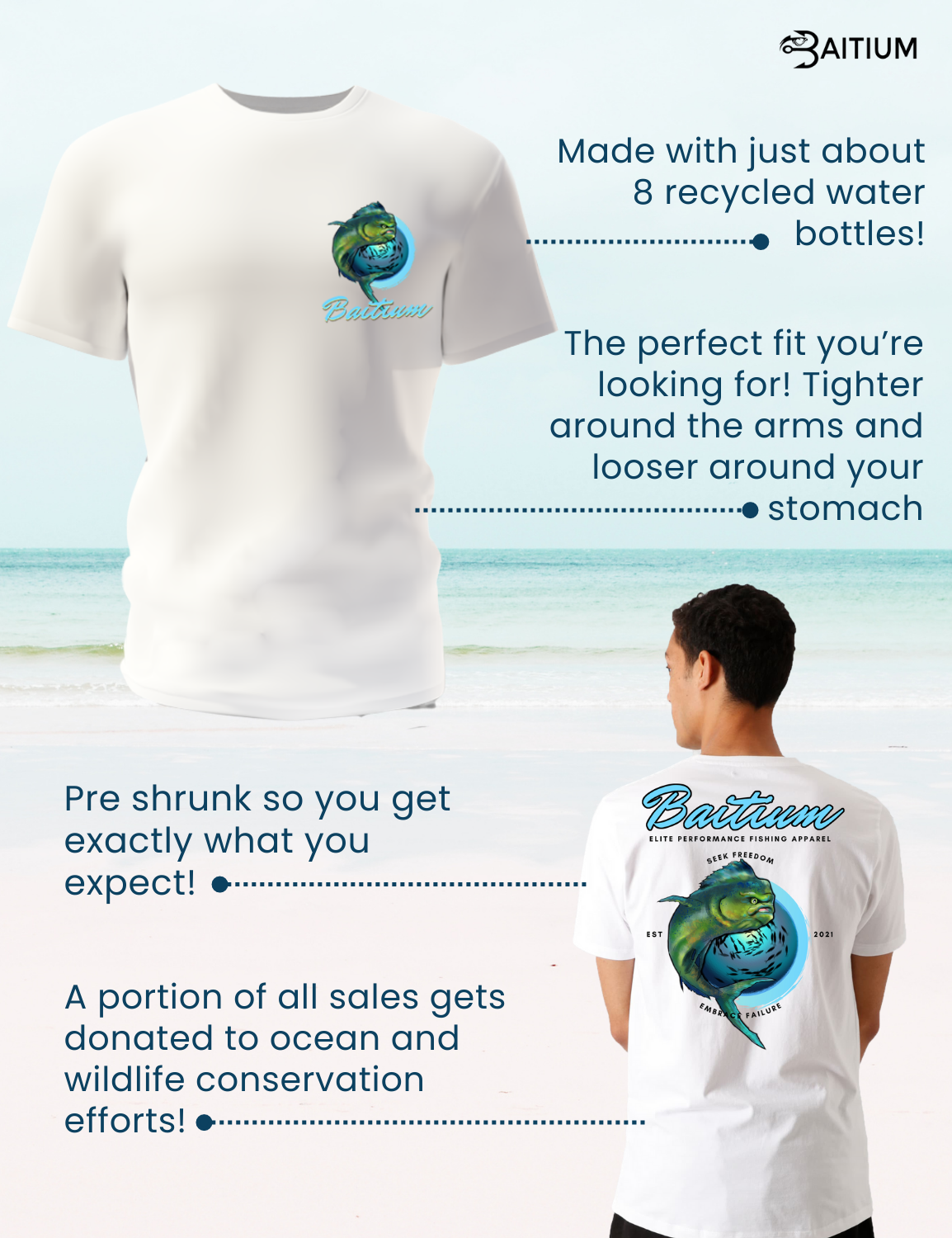 The Majestic Mahi Mahi - Performance Fishing T-Shirt