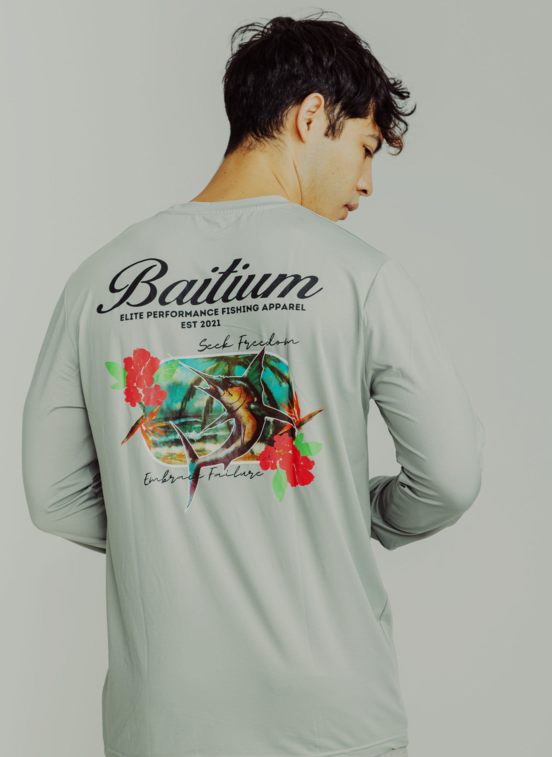Baitium Mens Dry-Fit UPF 50+ Sun Shirt Hooded, Fishing Shirts for